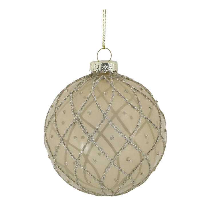 Chic Antique - Weihnachtskugel in einer Schachtel Set von 6 champagner