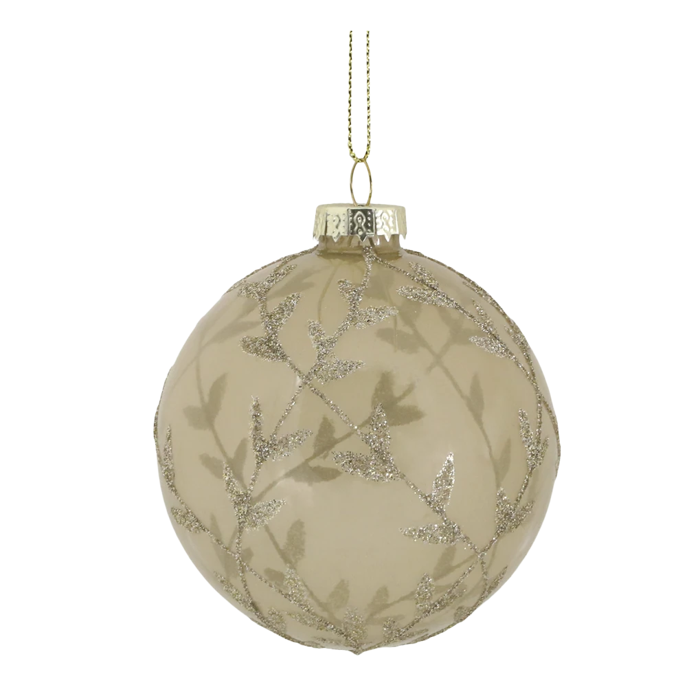 Chic Antique - Weihnachtskugel in einer Schachtel Set von 6 champagner