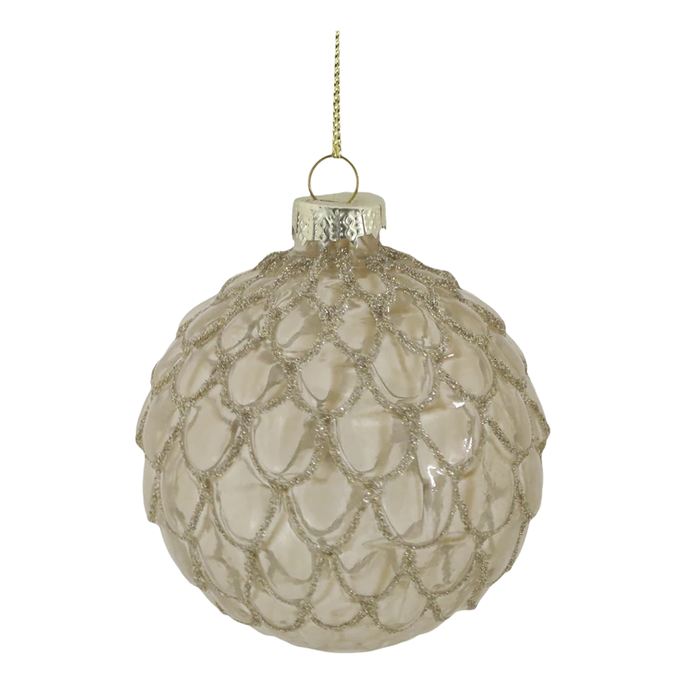 Chic Antique - Weihnachtskugel in einer Schachtel Set von 6 champagner