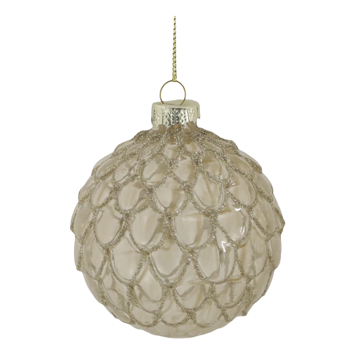 Chic Antique - Weihnachtskugel in einer Schachtel Set von 6 champagner