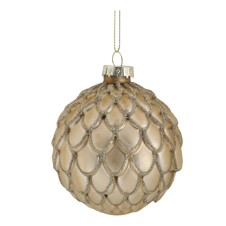 Chic Antique - Weihnachtskugel in einer Schachtel Set von 6 champagner