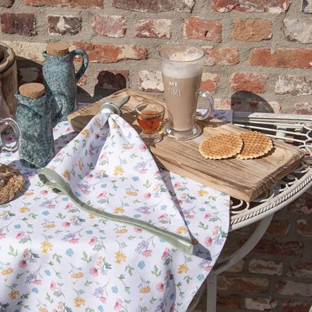 Tischläufer Landhausstil Blumen – Clayre & Eef 50x160 – Alsaba