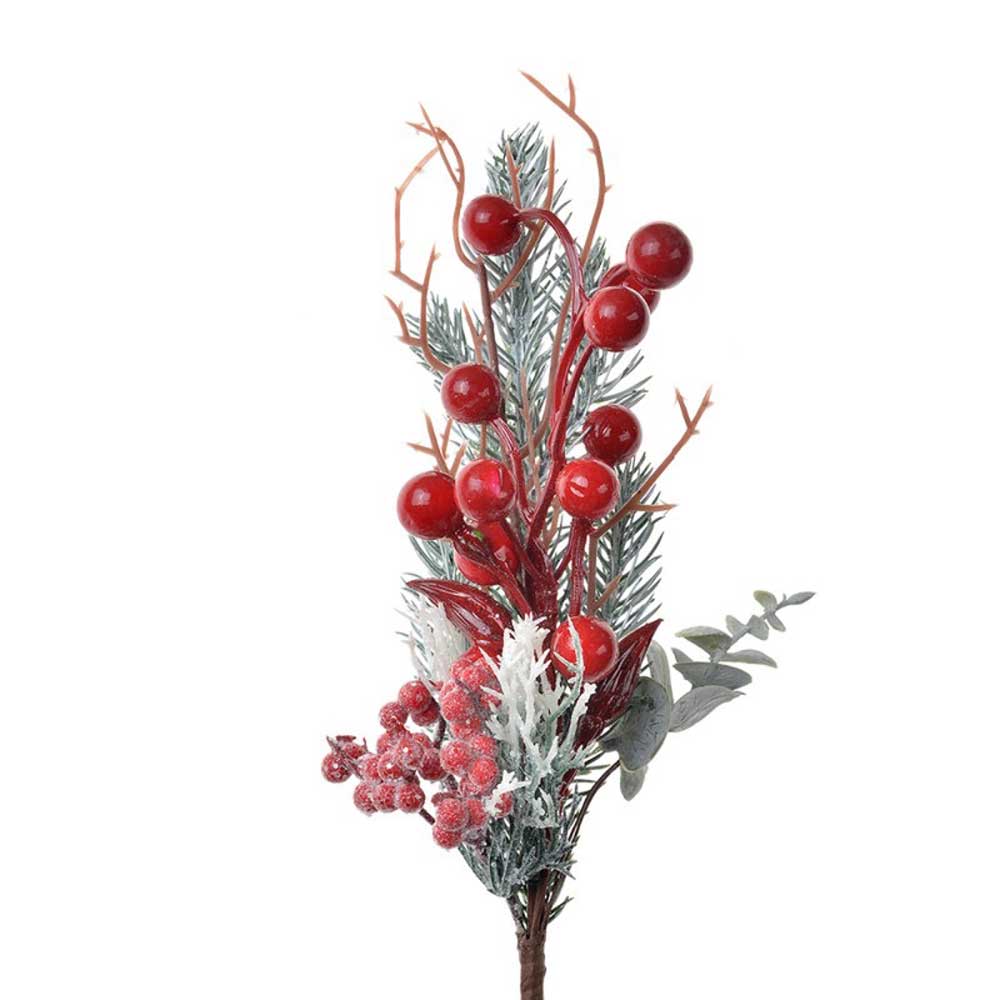 Dekozweig Beeren Winter 27 cm