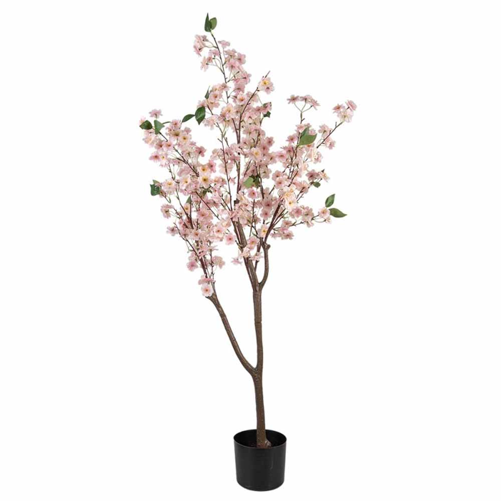 Clayre & Eef - Künstlicher Kirschblütenbaum im Topf Rosa 120 cm