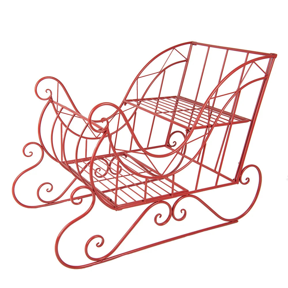 Clayre & Eef - Dekoschlitten aus Metall Mega 90×51×68 cm