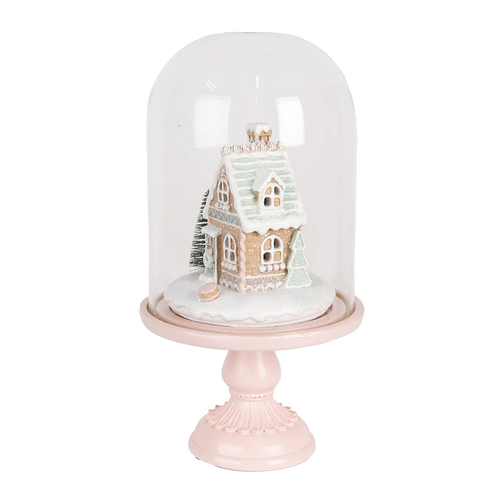 Clayre & Eef - Etagere mit Glaskugel Weihnachtsdeko mit LED