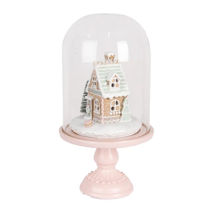 Clayre & Eef - Etagere mit Glaskugel Weihnachtsdeko mit LED