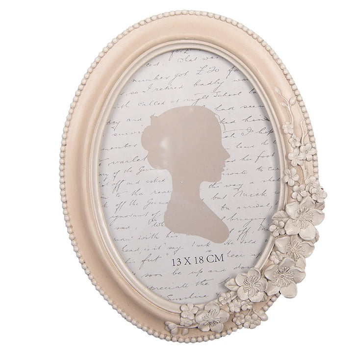 Clayre & Eef - Ovaler Bilderrahmen mit Spitzenmuster