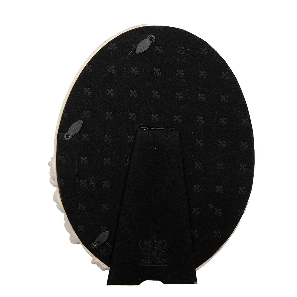 Clayre & Eef - Ovaler Bilderrahmen mit Spitzenmuster