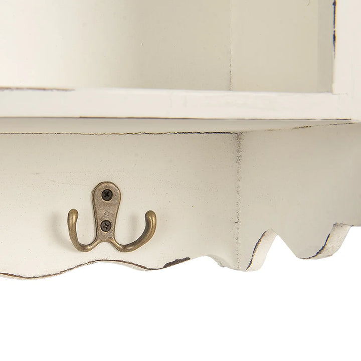 Clayre & Eef - Wandregal aus Holz Landhausstil – 45×16×67 cm