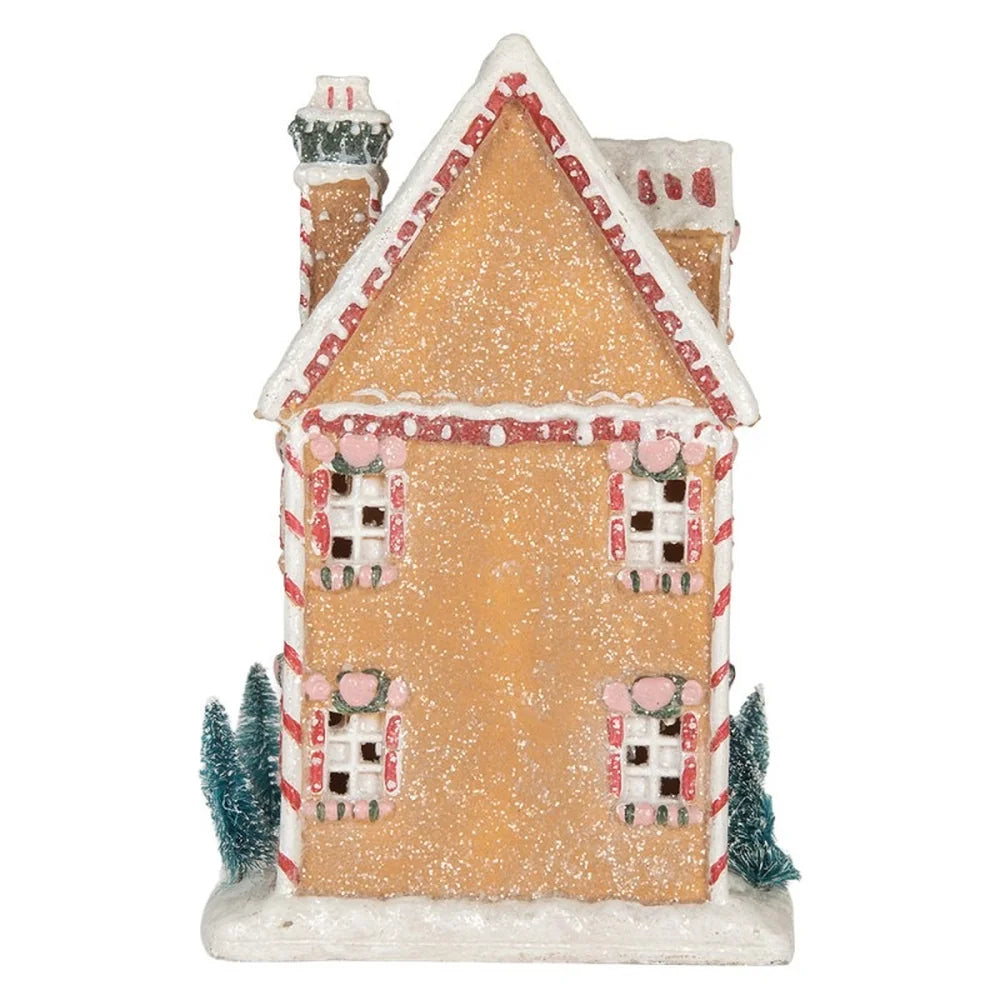 Clayre &amp; Eef - Deko-Haus mit LED Lebkuchenstil