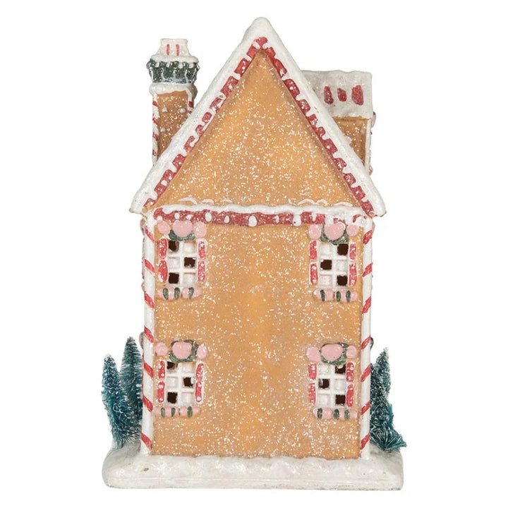 Clayre &amp; Eef - Deko-Haus mit LED Lebkuchenstil