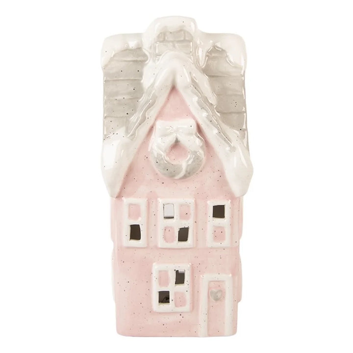Clayre & Eef - Keramikhaus mit LED Rosa