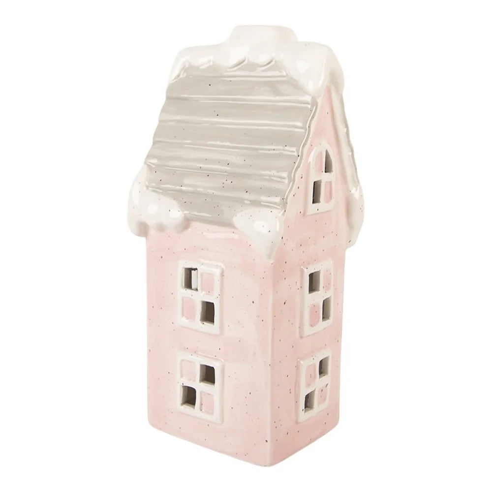 Clayre & Eef - Keramikhaus mit LED Rosa