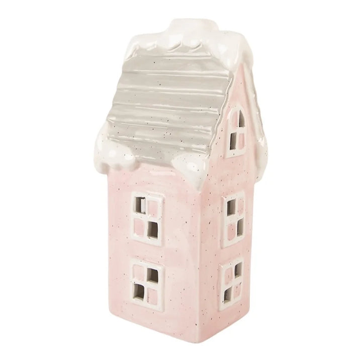 Clayre & Eef - Keramikhaus mit LED Rosa