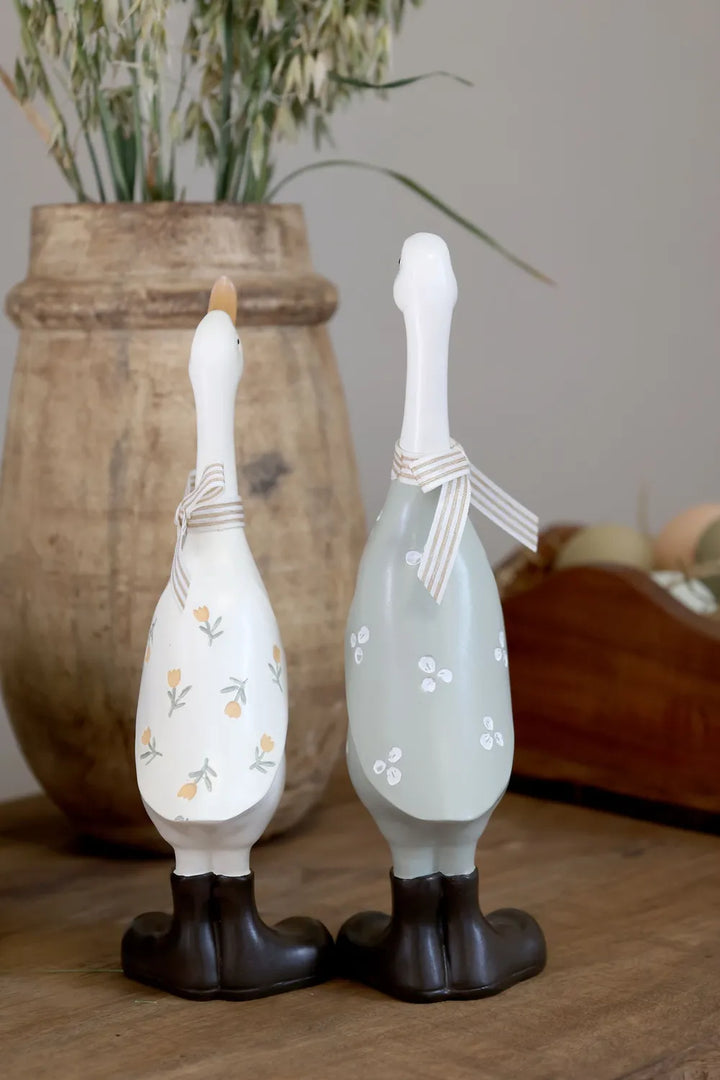 Chic Antique - Handbemalte Deko-Gans 2er Set