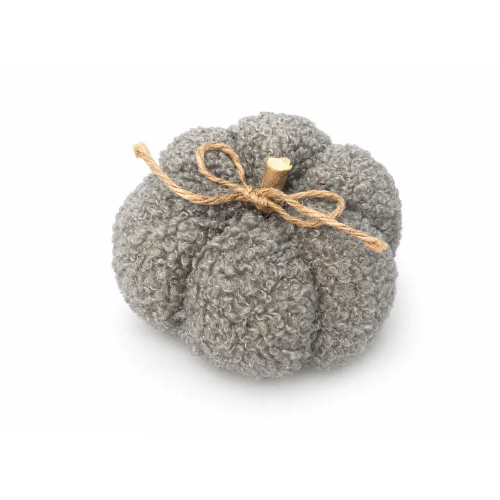Alsaba Home - Deko-Kürbisse aus Bouclé-Stoff im 6er-Set aus Holz