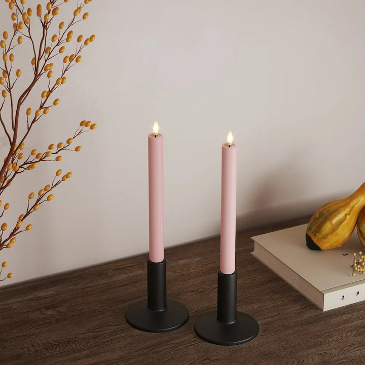 Deluxe Homeart - Stabkerze LED Hell Rosa (2 Stck. 24 cm)