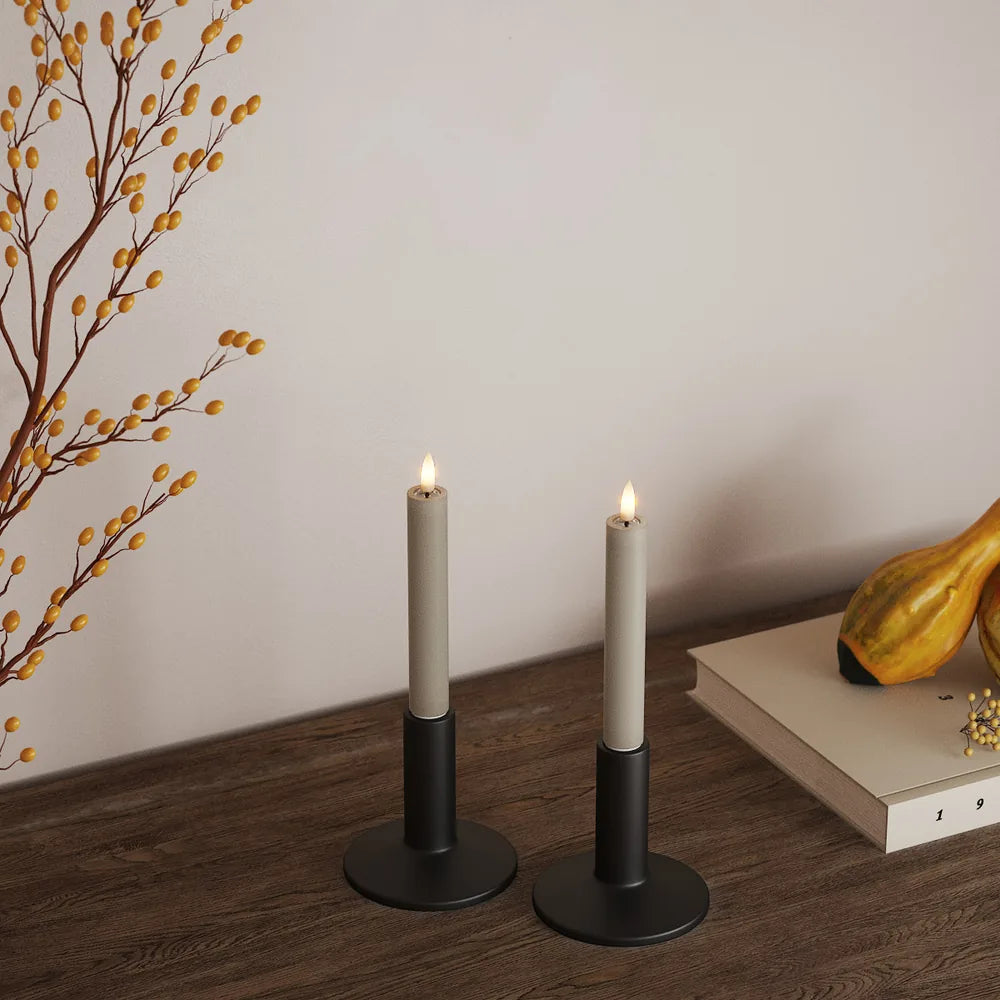 Deluxe Homeart - Stabkerze LED Sand (2 Stck. 15 cm)