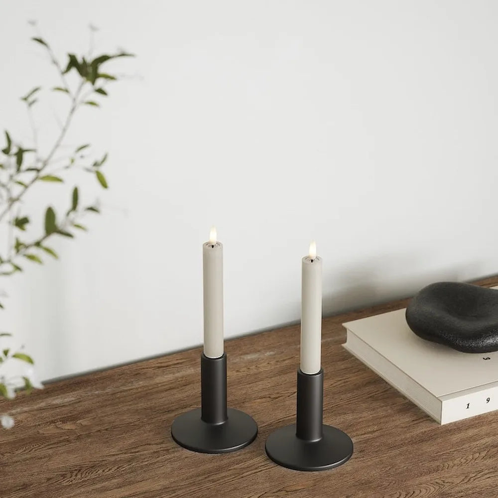 Deluxe Homeart - Stabkerze LED Sand (2 Stck. 15 cm)