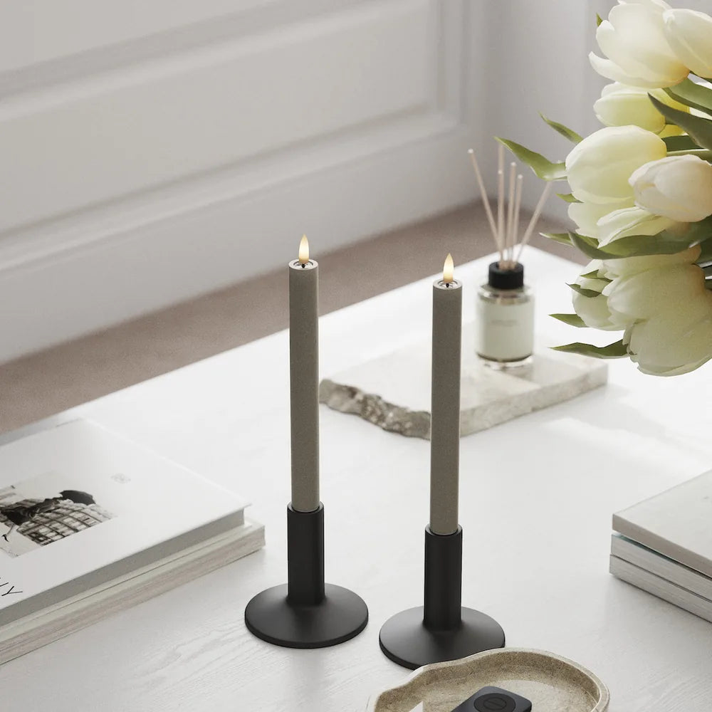 Deluxe Homeart - Stabkerze LED Sand (2 Stck. 24 cm)