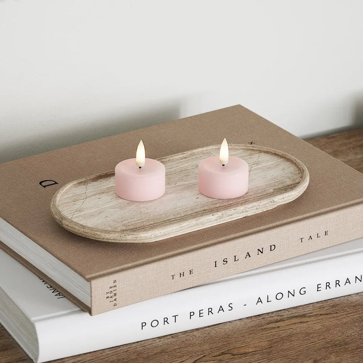 Deluxe Homeart - Teelicht LED Hell Rosa (2 Stck.)