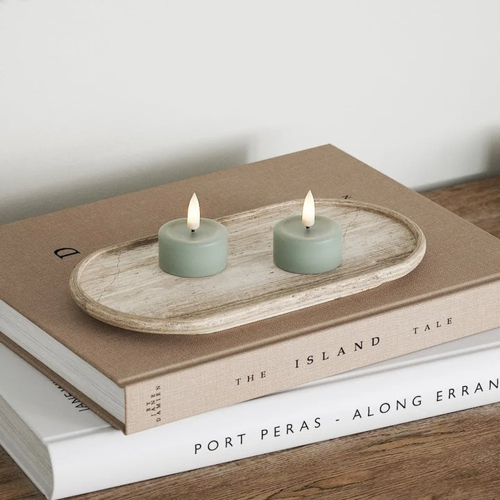 Deluxe Homeart - Teelicht LED Salbei Green (2 Stck.)