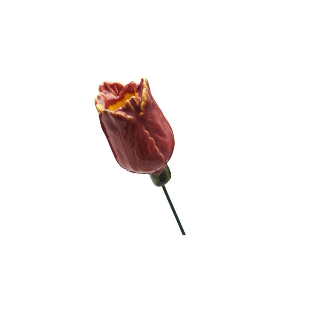 Department-M - Gartenstecker Tulpenblüte aus Keramik lila