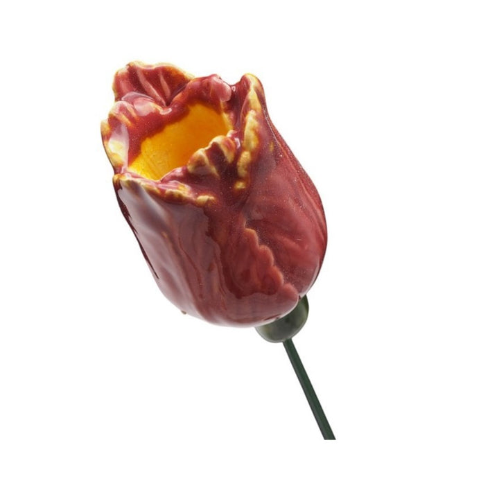 Department-M - Gartenstecker Tulpenblüte aus Keramik lila