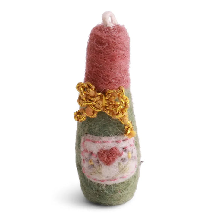 Gry &amp; Sif - Weinflasche Filz mit Stickerei