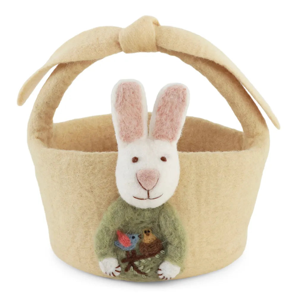 Gry &amp; Sif - Großer Korb mit Hase Hellgelb