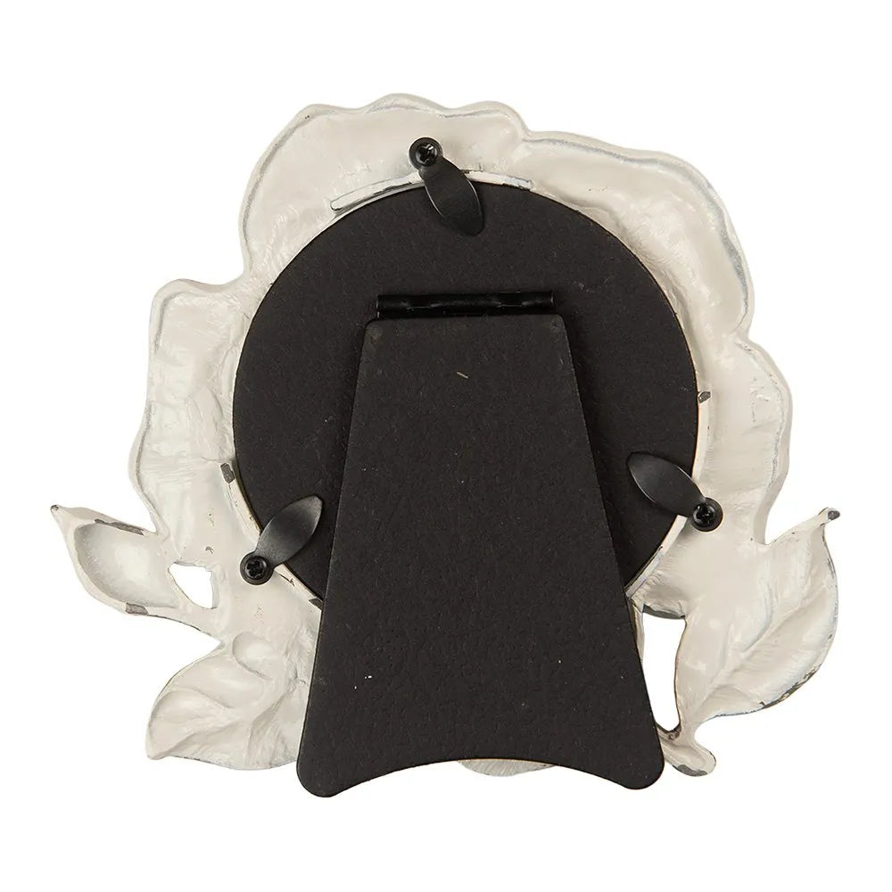 Clayre & Eef - Fotorahmen Blume Rosa Ø 8 cm