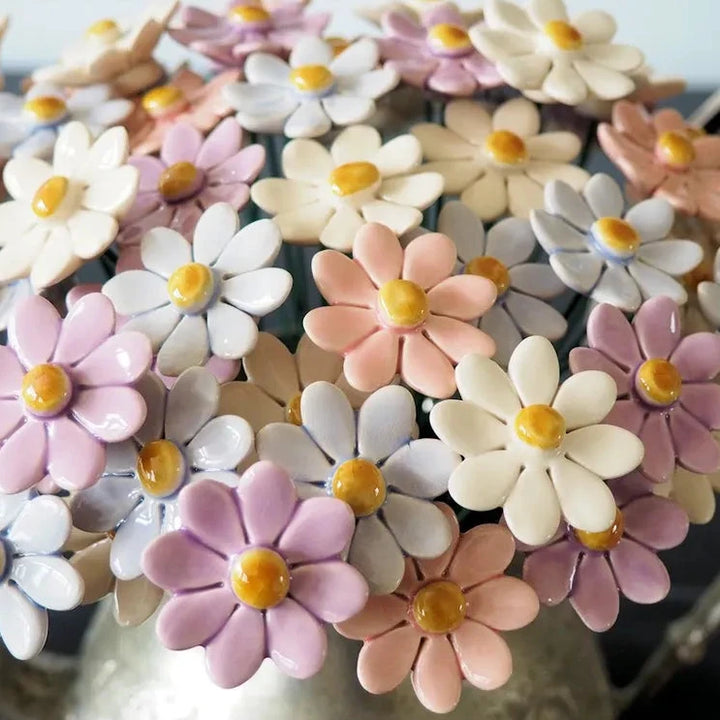 Department-M - Gänseblümchen Keramikblume klein hellblau