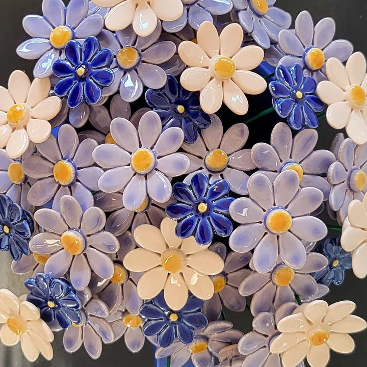 Department-M - Gänseblümchen Keramikblume klein hellblau