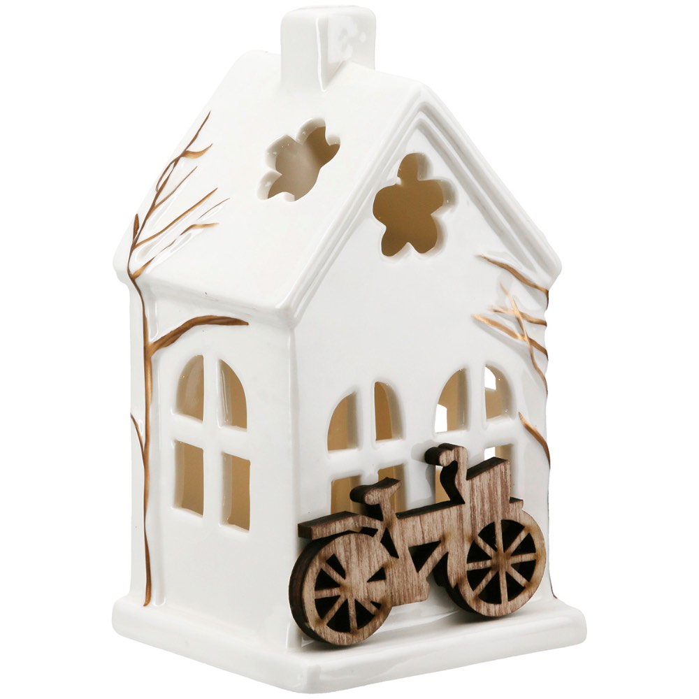 Gilde - Dekohaus Fahrrad Porzellan Large