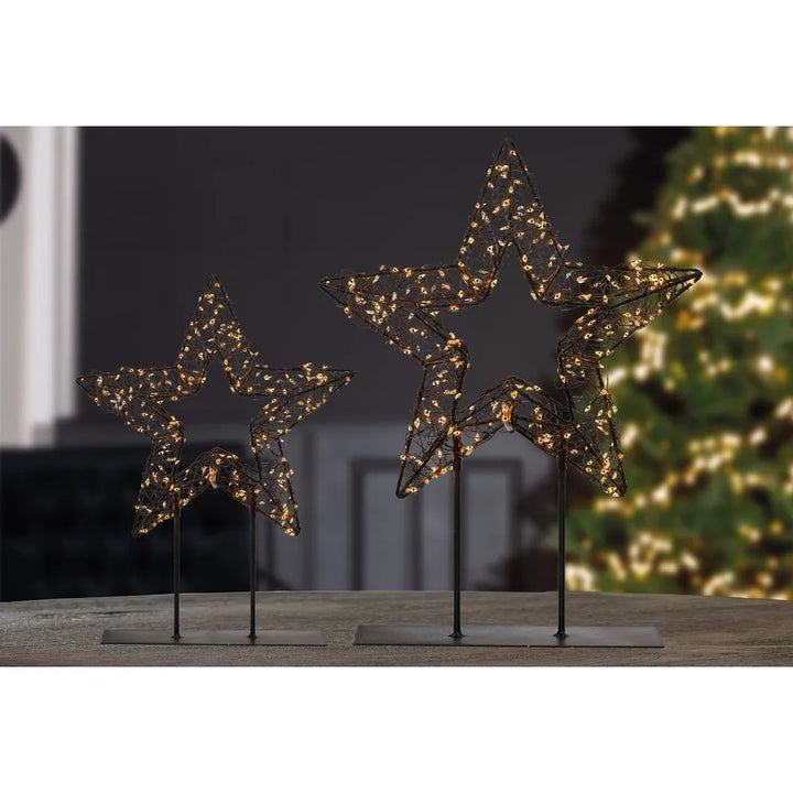 Gilde - Dekoobjekt (LED) Stern schwarz 40 cm