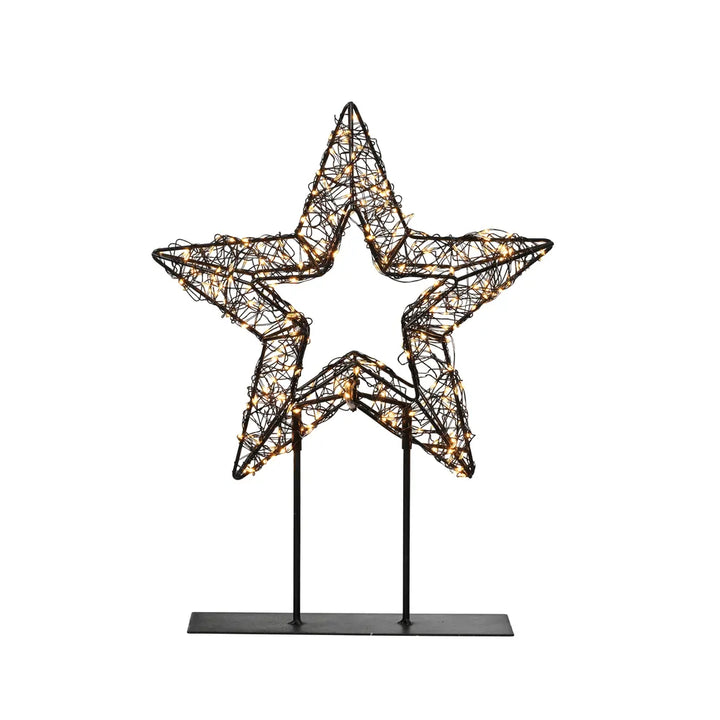 Gilde - Dekoobjekt (LED) Stern schwarz 40 cm