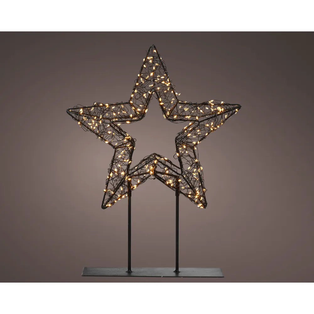 Gilde - Dekoobjekt (LED) Stern schwarz 40 cm