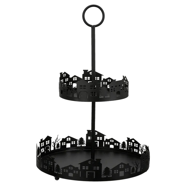 Gilde - Etagere Hausmotiv schwarz