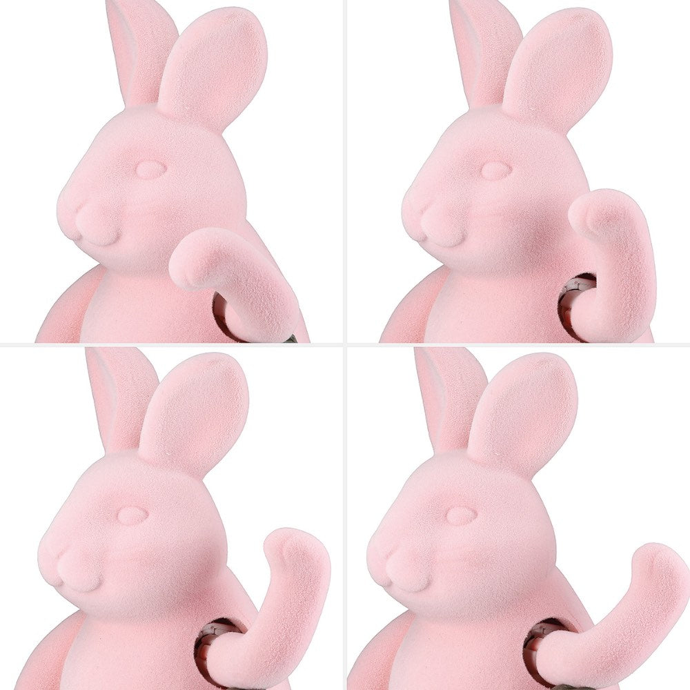 Gilde - Figur Hase Winkehase Kunstharz rosa