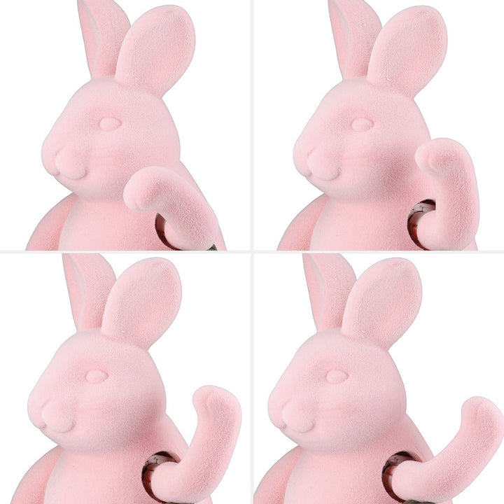 Gilde - Figur Hase Winkehase Kunstharz rosa