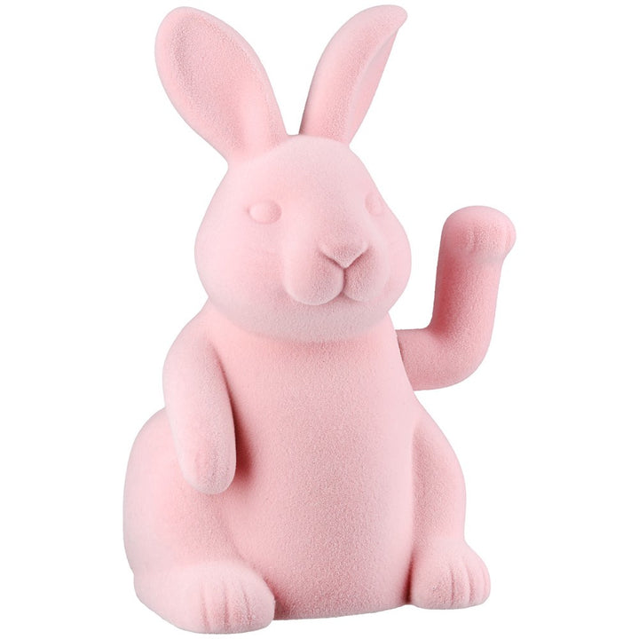 Gilde - Figur Hase Winkehase Kunstharz rosa