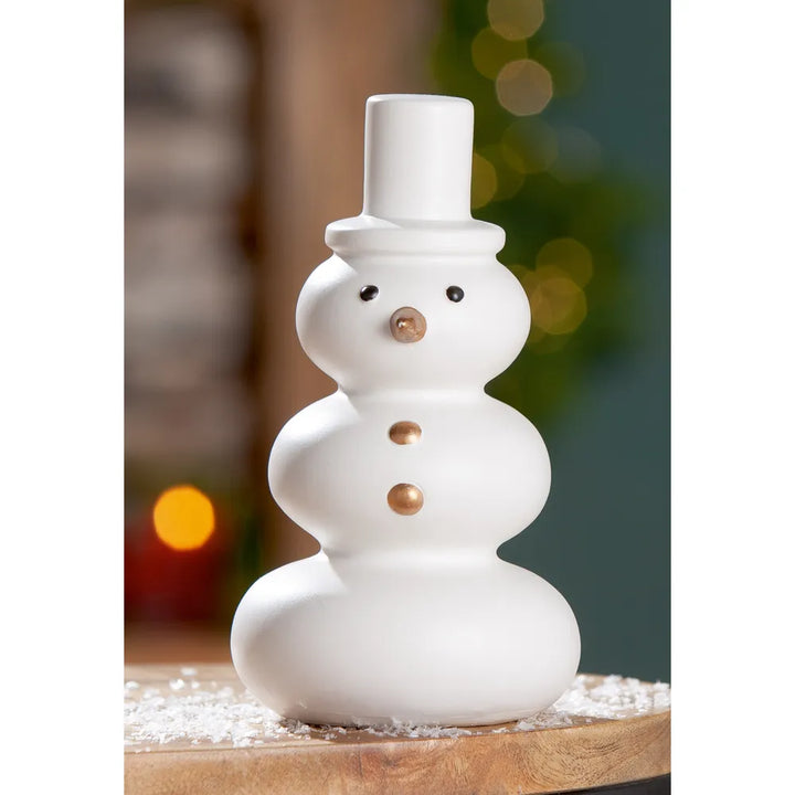 Gilde - Figur Schneemann "Freddy" dekorative Weihnachtsfigur für Zuhause und Deko