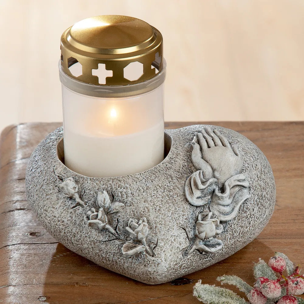 Gilde - Gedenkstein Herz grau