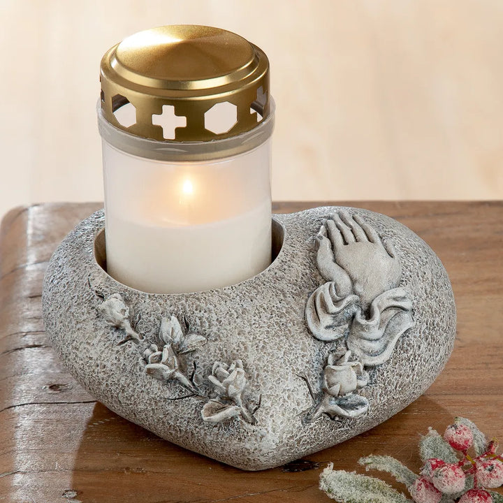 Gilde - Gedenkstein Herz grau