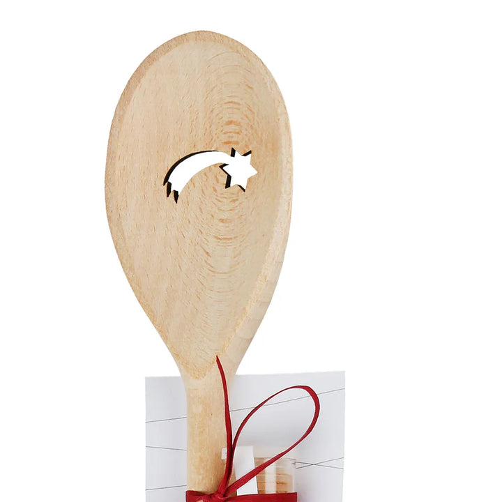 Gilde - Kochlöffel "Glühwein" Spruch rot weiß