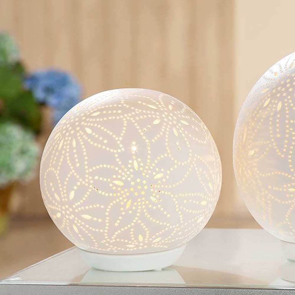 Gilde Lampe Porzellan Blume E14 – Modern & Elegant – Alsaba