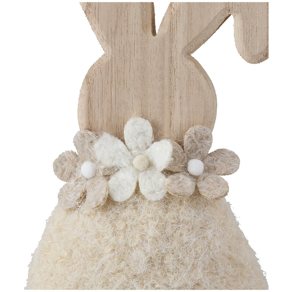 Gilde - Standrelief Hase Heri Holz Stoff