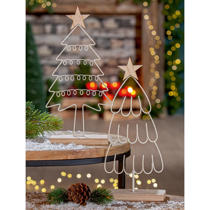 Gilde - Tannenbaum aus Metall weiß