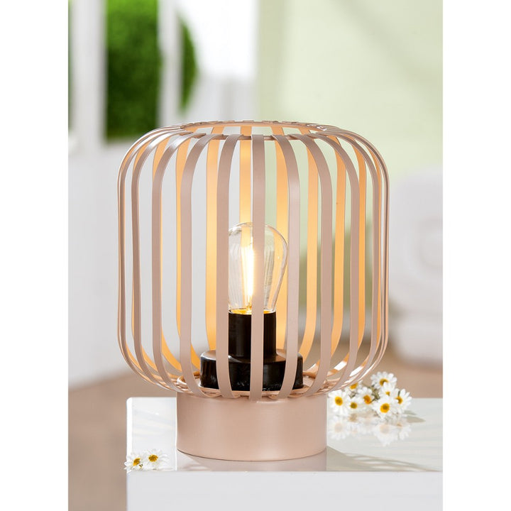 Gilde - Windlicht (LED) Pavone Metall beige